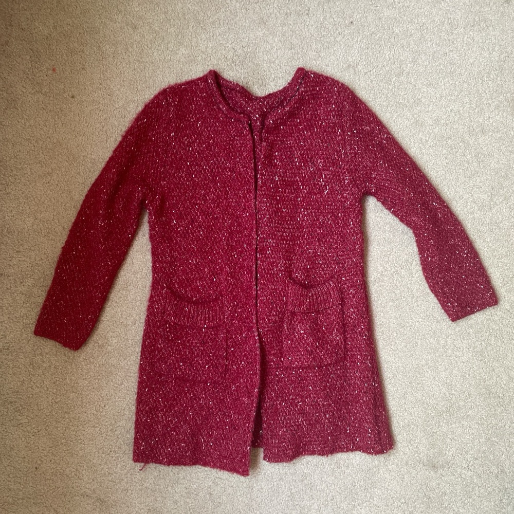 Wine red cardigan